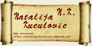 Natalija Kuculović vizit kartica